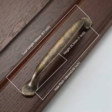 1pc Retro Antique Cupboard Pull Handles Zinc Alloy Wardrobe Kitchen Drawer Cabinet Door Handle Furniture Knobs Hole Distance 96mm/128mm/ Single Hole