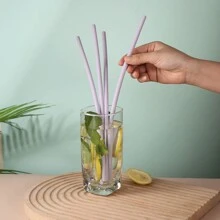 4 piezas de Pajitas reutilizables de silicona para la cocina, regalo de Navidad