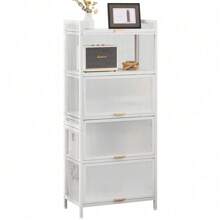 5-Layer Multifunctional Storage Cabinet With Cabinet Door Storage Cabinet Rack Storage Rack White