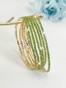 6 件装 2 毫米超薄水钻水晶弹性网球手链，适合女士，时尚派对配饰 - 彈性手鍊 - 查看 28