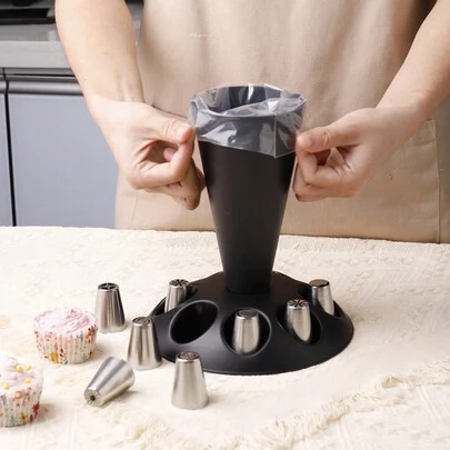 1pc New Removable Piping Nozzle Stand, For Piping Nozzle & Bag Storage, Kitchen Baking Cake Decorating Tool