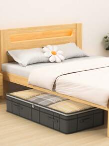 1 Stück Graue Aufbewahrungstasche Für Kleidung, Aufbewahrungsbox Für Steppdecken, Aufbewahrungstasche Unter Dem Bett, Schlafzimmeraufbewahrung, Aufbewahrungsbox Mit Sichtbarem Fenster, Wasserdicht Und Feuchtigkeitsbeständig, Geeignet Zur Aufbewahrung Von Decken Und Unbenutzten Gegenständen Zu Hause - Grau - Übersicht 1