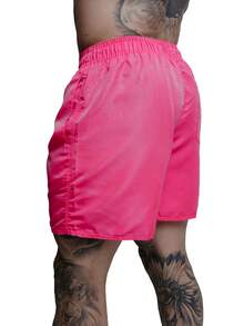 Men T-Shirt Co-Ords - Hot Pink - View 2