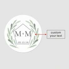 96 Pcs Personalized Round Circle Label Stickers Custom Name Date Thank You Stickers For Bridal Shower Party Favors