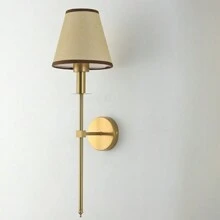 E27/E26 Holder Wall Sconces , Retro Industrial Wall Lamps, Bathroom Vanity Sconces Wall Lighting With White Fabric Shade, Suitable For Bedroom Living Room Corridor Kitchen