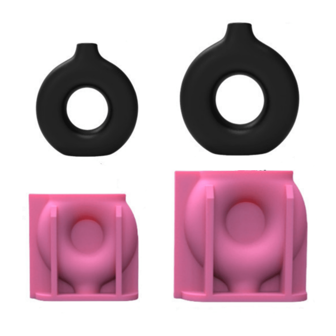 Molde de silicona único para hacer jarrones o macetas, molde de yeso para jarrones, molde de silicona para jarrones modernos, molde de cemento y concreto para macetas, portalápices, molde de resina de yeso, decoración del hogar DIY (2 opciones de tamaño)