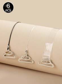 6pcs Non-Slip Seamless Bra Straps, Women's Strapless Bra, Ultra-Thin Invisible Clear Shoulder Straps