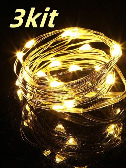 3 Fio Luzes De Fada Led 2 Metros Para Festa Em Casa De Casamento Decoração De Natal promoção