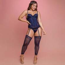 Women Sexy Bustiers & Corsets - 藏蓝色 - 查看 1