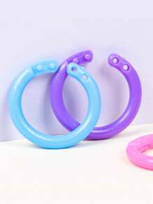 50pcs 20pcs Color Moving Ring Binder Open Ring Plastic Binding Ring Album Binder Ring Binder Ring Clamp Ring, Student Supplies For Returning To School At The Beginning Of The Term, Stationery For Binding Graduation Photos.