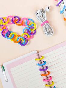 50pcs 20pcs Color Moving Ring Binder Open Ring Plastic Binding Ring Album Binder Ring Binder Ring Clamp Ring, Student Supplies For Returning To School At The Beginning Of The Term, Stationery For Binding Graduation Photos.
