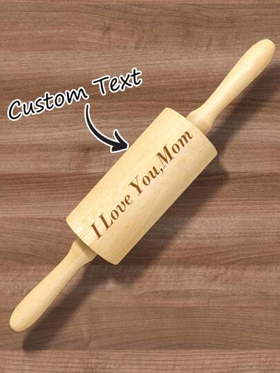 1 st kavel med anpassad text, personlig träkavel med text, anpassad kavel, kavel med personlig text, anpassad kökspresent, heminredning, matlagningsverktyg, bakpresent, elegant present, inflyttningspresent, pizzapresent, minnespresent för bakälskare, alla hjärtans dag, mors dag