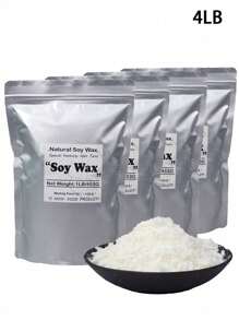 3 libras/100g Materia prima de cera de soja, apta para hacer velas caseras, velas perfumadas, moldes de cera para hacer velas - cera de soja - Ver 8