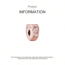 1入心形幸運符夾停珠卡扣串飾吊墜球，適用於手鍊DIY女性珠寶 - 愛心扣 - 查看 4