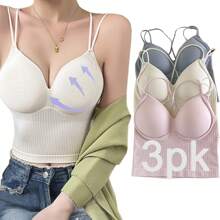 3pk Paquete Brasier Ropa Interior Para Mujer Lenceria Lycra Dama,e adapta a pesos entre 70 kg y 130 kg - Rosa - Ver 1
