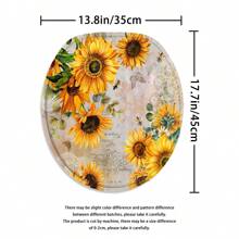 1 pièce Rideau de douche ou ensemble de tapis avec imprimé tournesol, design simple pour salle de bain avec 12 crochets de rideau de douche. Décoration de maison, décoration de salle de bain, décoration d'automne, accessoires de salle de bain, rentrée scolaire - Multicolore - Voir 8