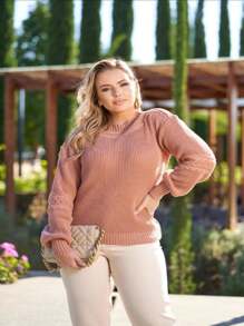 Women Sweaters - Apricot - View 1