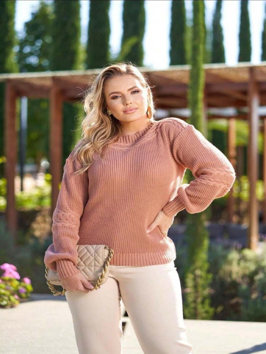 Women Sweaters - Apricot - View 1