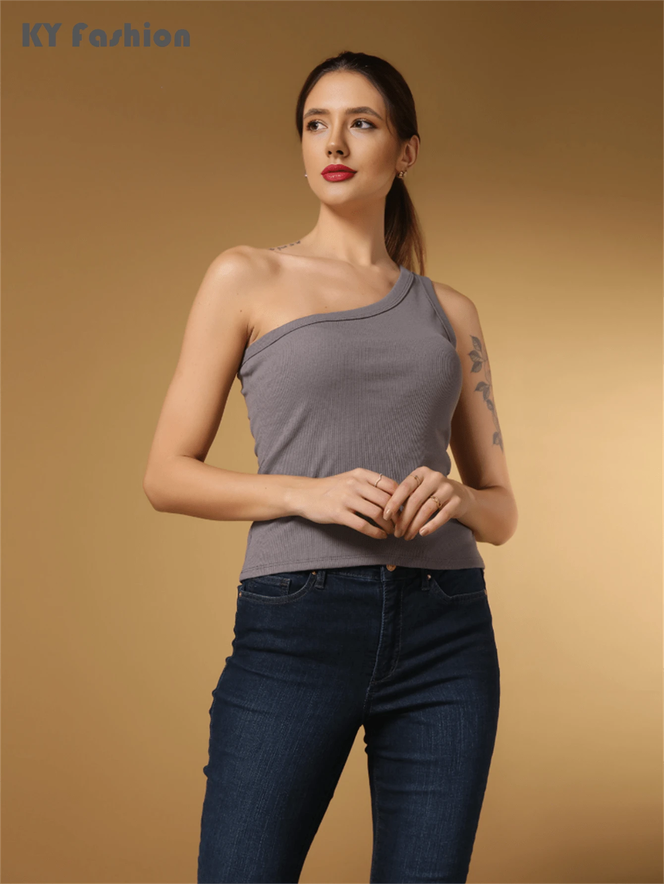 Women T-Shirts - Màu xám đen - Xem 1