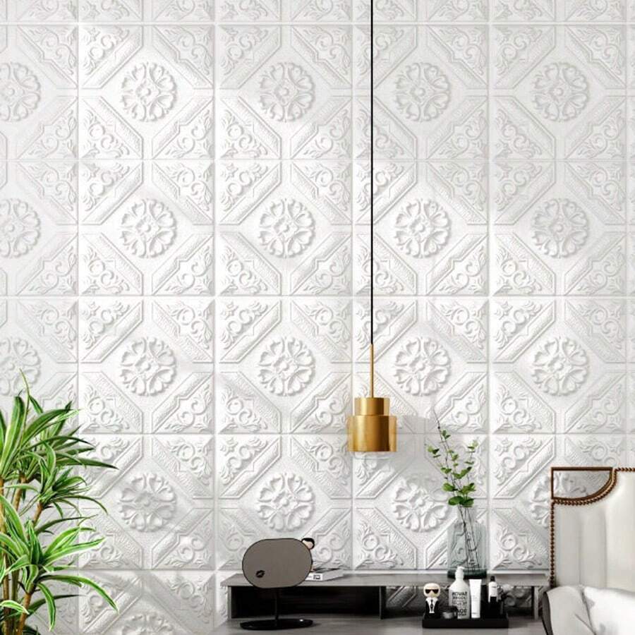 10pcs 3D Self-Adhesive Wall Stickers Wallpaper For Bedroom Ceiling - Multicolor - View 1