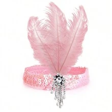D EXCEED 1/3/6PCS 1920 年代轻薄女式头饰，女式轻薄女式头饰，假羽毛头饰，盖茨比主题派对母亲节礼物