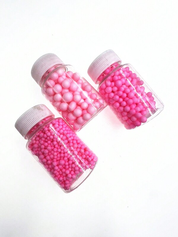 1 Garrafa Partículas Flutuantes de Isca de Espuma para Pesca, Boias de Pesca Amarela e Rosa para Carpa, Carpa-Prateada, Robalo Listrado, Isca Macia de Contas e Acessórios de Pesca