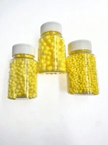 1 Garrafa Partículas Flutuantes de Isca de Espuma para Pesca, Boias de Pesca Amarela e Rosa para Carpa, Carpa-Prateada, Robalo Listrado, Isca Macia de Contas e Acessórios de Pesca