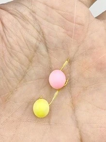 1 Garrafa Partículas Flutuantes de Isca de Espuma para Pesca, Boias de Pesca Amarela e Rosa para Carpa, Carpa-Prateada, Robalo Listrado, Isca Macia de Contas e Acessórios de Pesca