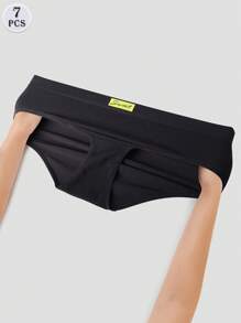 MIOTAN Set de 7 piezas de cómodas braguitas triangulares para mujeres de talle alto en varios colores