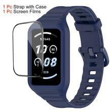 Replacement Silicone Strap Case Compatible With Honor Band 9 Watchband Sport Bracelet For Honor Band 9 Protection Cover Case For Men And Women As A Gift For Students Returning To School