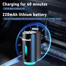 Featwell Smart Car Air Fresheners - 3*10ML Natural French Perfume Lasts 45 Days, Portable Waterless Car Diffuser Air Freshener Car Aromatherapy Diffuser, Adjust Concentration Scent - Black - View 5