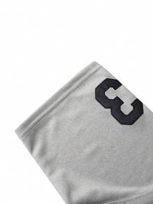 Baseball Button-Up Jersey Short Sleeve T-Shirt, Number 6 - Grey - View 5