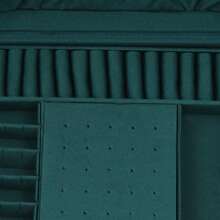 Schmuckkästchen 3 Ebenen Schmuckkasten mit Schubladen und Uhrenablagefach Mädchen Geschenk Schmuckaufbewahrung Reise für Damen Flanell für Ringe, Ohrringe, Halsketten und Uhren, Dunkelgrün 24x17x11cm