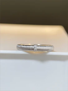 Bague classique vintage en argent sterling S925 brossé, adaptée pour un port quotidien de femmes, excellent cadeau de vacances pour elle