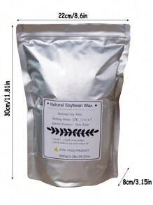 100克/1000克天然大豆蜡，用于DIY香薰蜡烛制作，1公斤/2.2磅/35.27盎司蜡烛制作材料 - soy wax - 查看 3