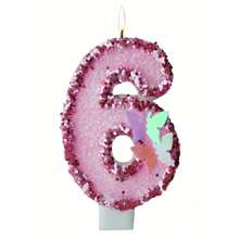 1 pieza Vela digital de cumpleaños decorada con mariposas brillantes de color rosa, decoración de pastel horneado adecuada para fiesta de cumpleaños, aniversario, celebración creativa y suministros de decoración de fiestas - Rosa - Ver 13