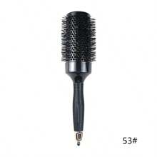1pc Black Cylinder Curling Comb Ceramic Modeling Nylon Tooth Rolling Comb Salon High Temperature Resistant Smooth Hair Home Large Wave Aluminum Tube Comb - Multicolor - View 8