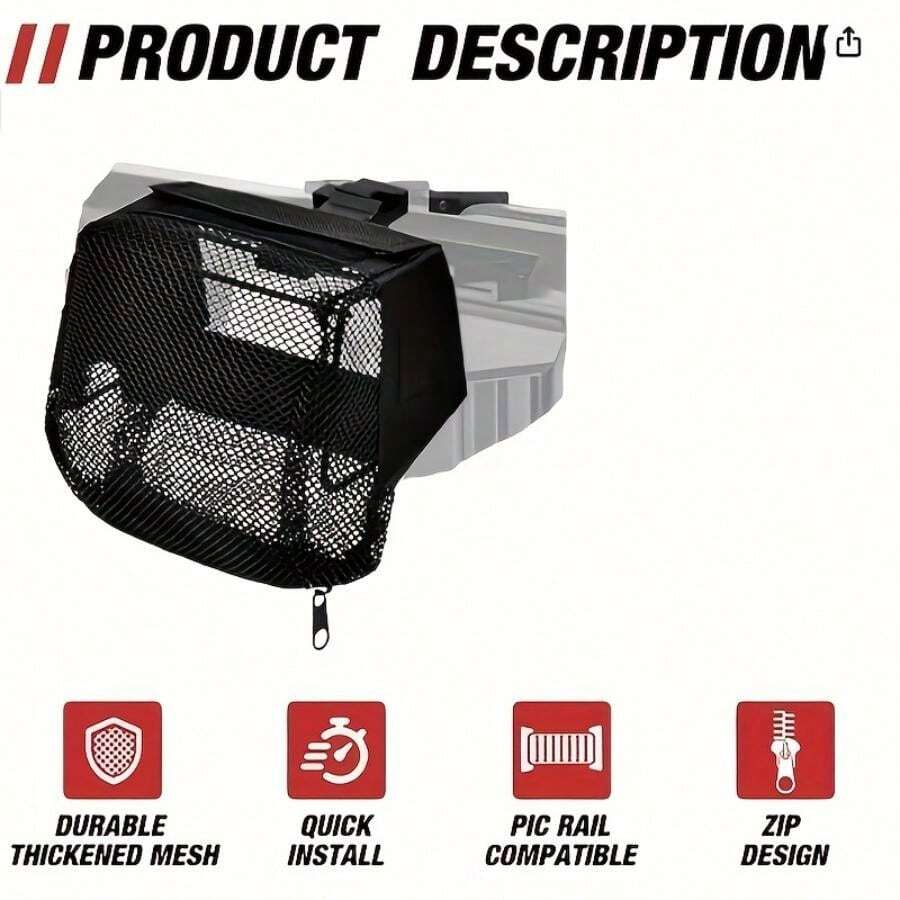 Brass Catcher, Universal Shell Catcher Net With Picatinny Rail Mount Heat Resistant Mesh Brass