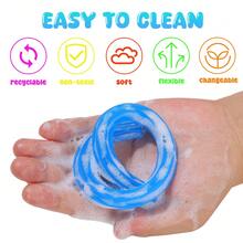 New Style Sensory Cube String Noodles Fidget Toy ,Calming Textured Stretchy Strings Toys For Kids -Fosters Creativity And Focus,Stress Relief Fidget Toys Pack Stretchy Strings For Adults Improve Concentration,Party Favors, Christmas Stocking Stuffers, Classroom Prizes And Easter Basket Stuffers(Round,Triangle,Square,Hexagon,Rhombus,Star) - Multicolor - View 5
