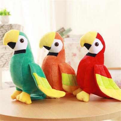Cute Parrot Plush Doll, Soft Plush Filled Macaw Parrot Plush Doll, Realistic Bird Plush Doll, Room Decor, Birthday Gift For Kids, Christmas Gift, Car Decoration