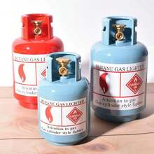 1pc Creative Gas Tank Shaped Money Box, Gas Cylinder Ornament Decoration Fine Small Gift, Innovative Home Gas Bottle Savings Can - Baby Blue - View 2