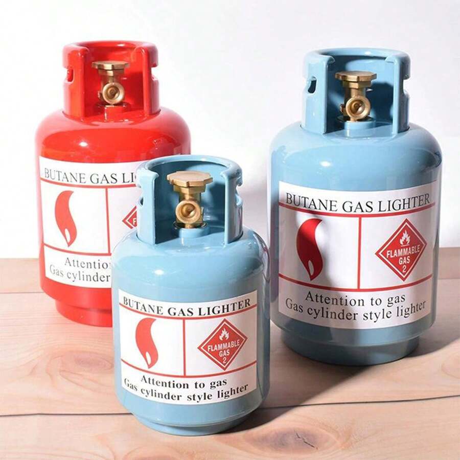 1pc Creative Gas Tank Shaped Money Box, Gas Cylinder Ornament Decoration Fine Small Gift, Innovative Home Gas Bottle Savings Can