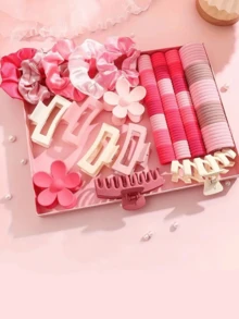 1 套多巴胺时尚弹性彩色发带发圈花形发饰握把适合女孩日常派对礼物 2024 1 套 Spa 头带和腕带套装护肤头带用于洗脸面部发夹适合浓密头发可爱蓬松海绵泡泡妆，蝴蝶结头带天鹅绒大环哑光哑光握夹粉色系列蓝色系列黑色系列造型工具套装 SPA PA 发带套装头带发箍爪夹天鹅绒发箍腕带用于洗脸护肤化妆 - 彩色 - 查看 12