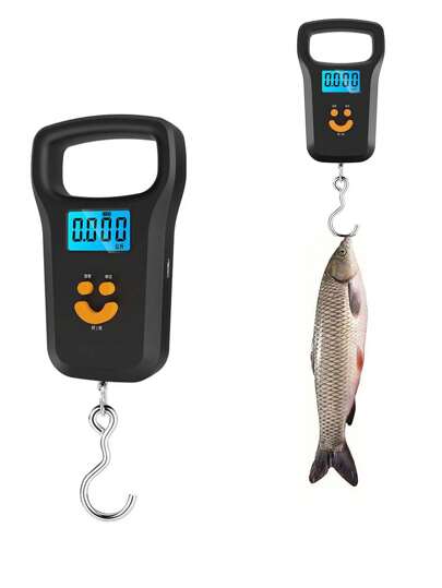 110磅/50公斤數字式魚鉤秤-升級版釣魚用具、行李秤重、多功能便攜式秤重儀器，搭載背光LCD顯示器-精準的釣魚秤重儀，配備背光顯示屏-完美的男士釣魚禮物！（不含電池）