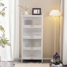 5-Layer Multifunctional Storage Cabinet With Cabinet Door Storage Cabinet Rack Storage Rack White
