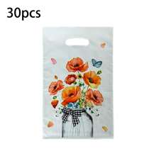 30pcs Flower, Butterfly And Insect Themed Gift Bags, PE Waterproof Storage Bags, Party Favor Bags For Birthday Celebrations And Gatherings - 30pcs - View 11