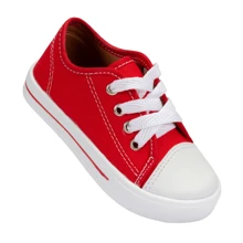 Unisex Children's Sneakers For Boys And Girls, Low Top Comfort Back To School Kids - 紅色 - 查看 3