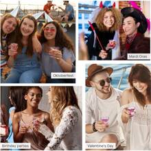 6/12 件粉色心形小酒杯迷你可爱小酒杯龙舌兰粉色小酒杯适用于浓缩咖啡烧酒龙舌兰伏特加情人节婚礼派对 - 彩色 - 查看 6