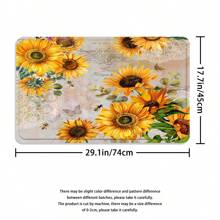 1 pièce Rideau de douche ou ensemble de tapis avec imprimé tournesol, design simple pour salle de bain avec 12 crochets de rideau de douche. Décoration de maison, décoration de salle de bain, décoration d'automne, accessoires de salle de bain, rentrée scolaire - Multicolore - Voir 16