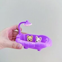 可爱狗狗宠物篮家庭玩具狗娃娃套装狗笼玩具场景玩耍玩具圣诞装饰感恩节礼物